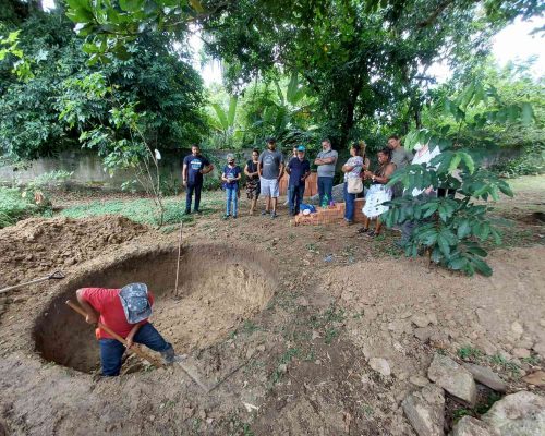 Construção do biodigestor no quilombo do feital