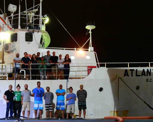 Equipe de pesquisa MULTISAR_Embarque no Porto de Itajaí_março de 2018